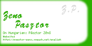zeno pasztor business card